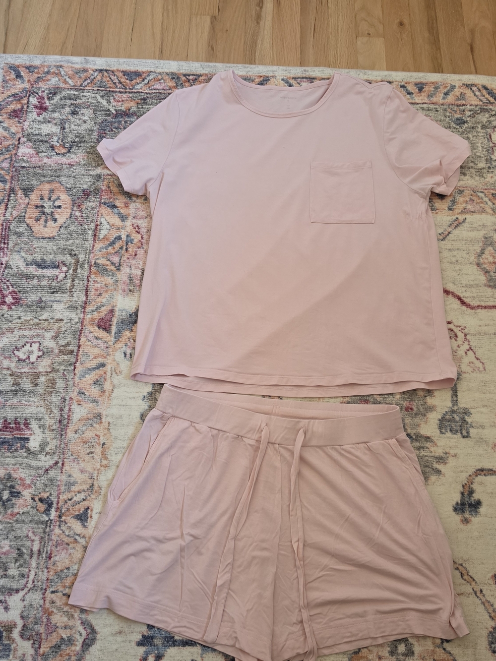 Cozy Earth Women's Bamboo Stretch-Knit Lounge Tee & Shorts Set